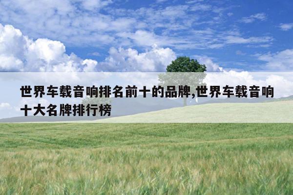世界车载音响排名前十的品牌,世界车载音响十大名牌排行榜