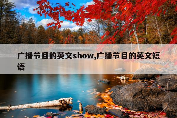 广播节目的英文show,广播节目的英文短语