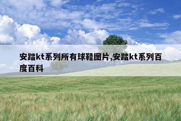 安踏kt系列所有球鞋图片,安踏kt系列百度百科