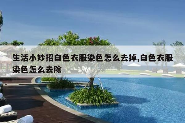 生活小妙招白色衣服染色怎么去掉,白色衣服染色怎么去除