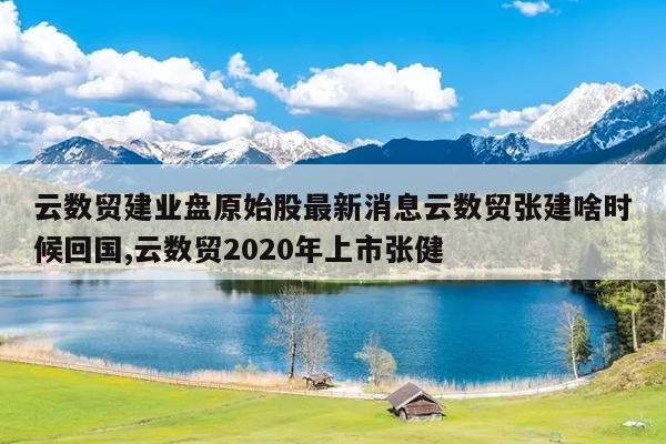 云数贸建业盘原始股最新消息云数贸张建啥时候回国,云数贸2020年上市张健