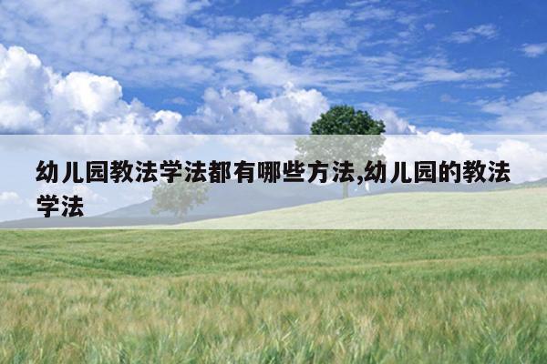 幼儿园教法学法都有哪些方法,幼儿园的教法学法
