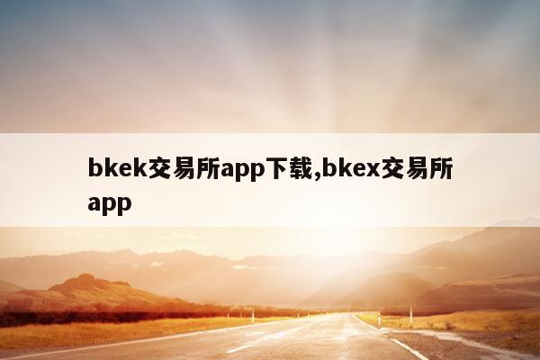 bkek交易所app下载,bkex交易所app