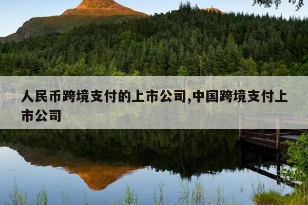 人民币跨境支付的上市公司,中国跨境支付上市公司