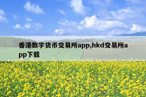 香港数字货币交易所app,hkd交易所app下载