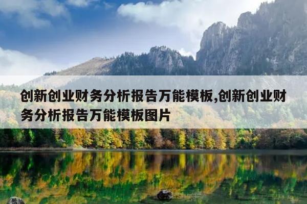 创新创业财务分析报告万能模板,创新创业财务分析报告万能模板图片