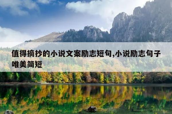 值得摘抄的小说文案励志短句,小说励志句子唯美简短