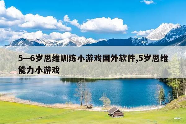 5—6岁思维训练小游戏国外软件,5岁思维能力小游戏