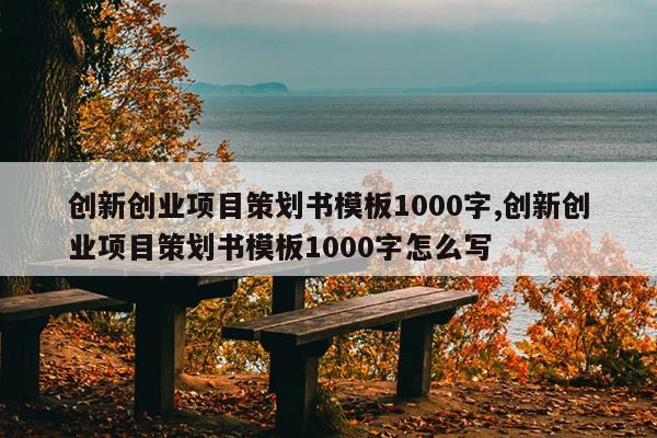 创新创业项目策划书模板1000字,创新创业项目策划书模板1000字怎么写