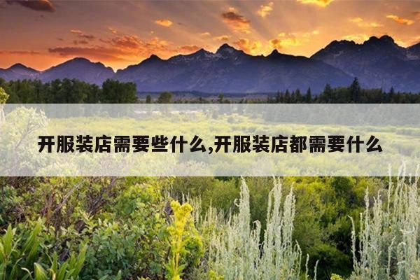 开服装店需要些什么,开服装店都需要什么