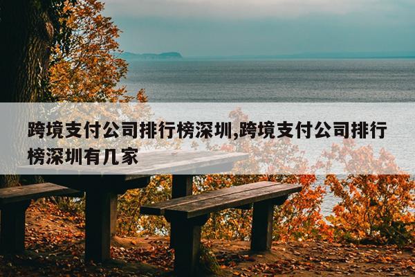 跨境支付公司排行榜深圳,跨境支付公司排行榜深圳有几家