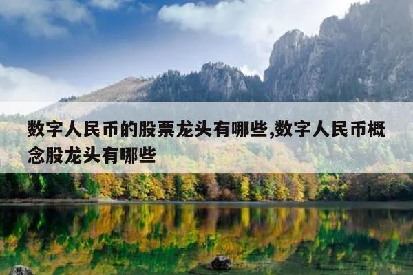 数字人民币的股票龙头有哪些,数字人民币概念股龙头有哪些