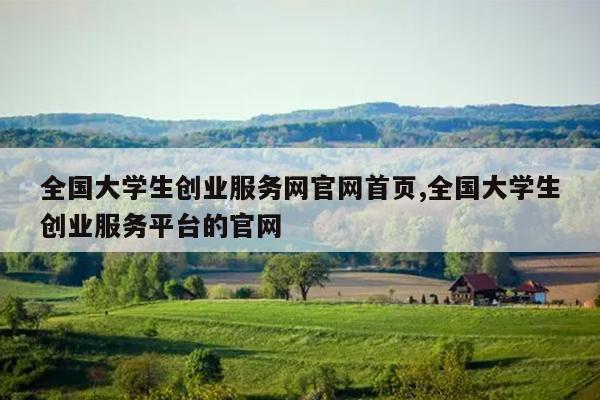 全国大学生创业服务网官网首页,全国大学生创业服务平台的官网