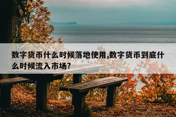 数字货币什么时候落地使用,数字货币到底什么时候流入市场?