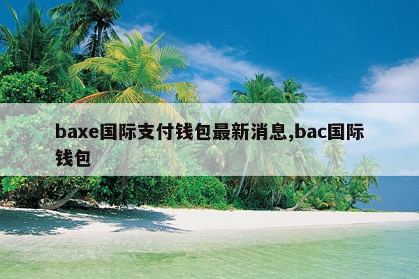 baxe国际支付钱包最新消息,bac国际钱包