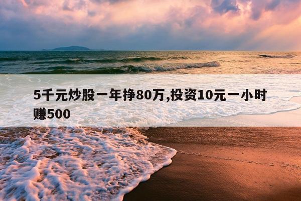 5千元炒股一年挣80万,投资10元一小时赚500