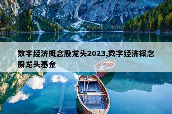 数字经济概念股龙头2023,数字经济概念股龙头基金