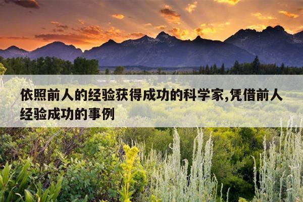 依照前人的经验获得成功的科学家,凭借前人经验成功的事例