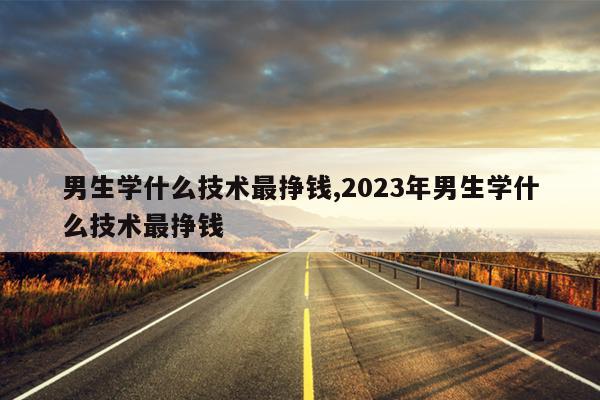 男生学什么技术最挣钱,2023年男生学什么技术最挣钱