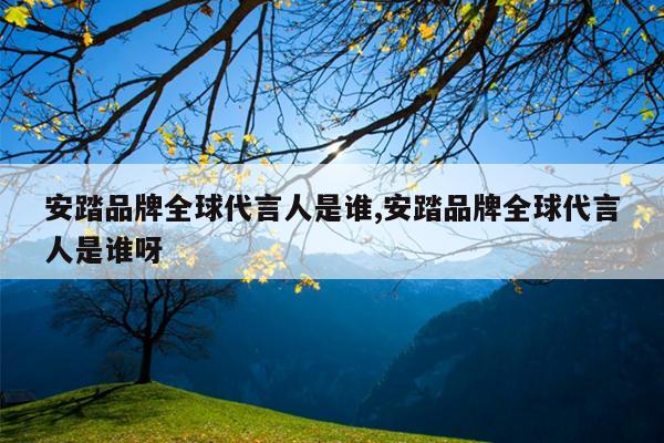 安踏品牌全球代言人是谁,安踏品牌全球代言人是谁呀