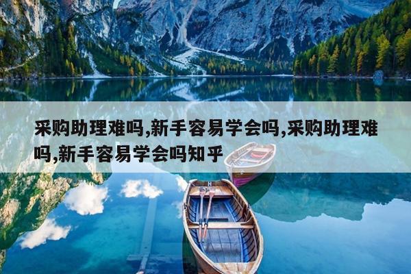 采购助理难吗,新手容易学会吗,采购助理难吗,新手容易学会吗知乎