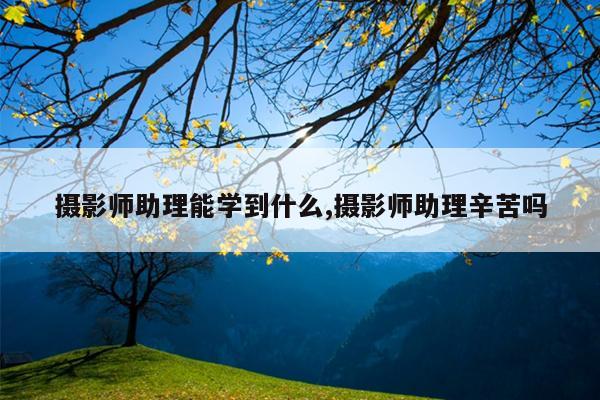 摄影师助理能学到什么,摄影师助理辛苦吗