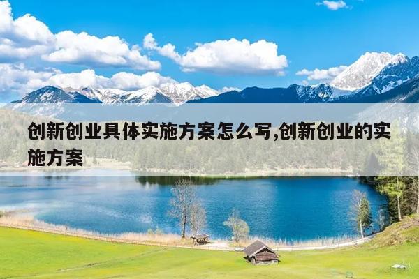 创新创业具体实施方案怎么写,创新创业的实施方案