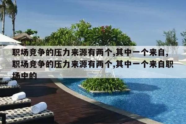 职场竞争的压力来源有两个,其中一个来自,职场竞争的压力来源有两个,其中一个来自职场中的