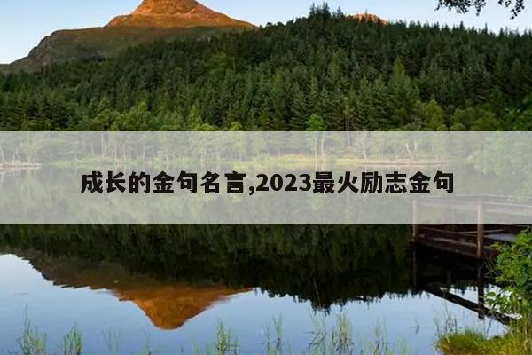 成长的金句名言,2023最火励志金句