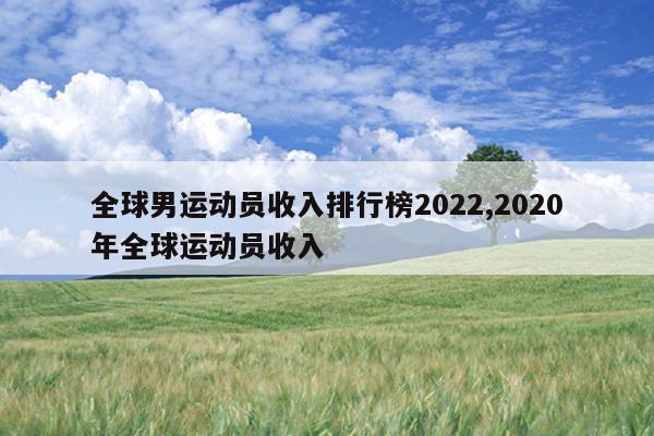 全球男运动员收入排行榜2022,2020年全球运动员收入